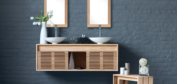 Teak Bathroom mirrors and accessories